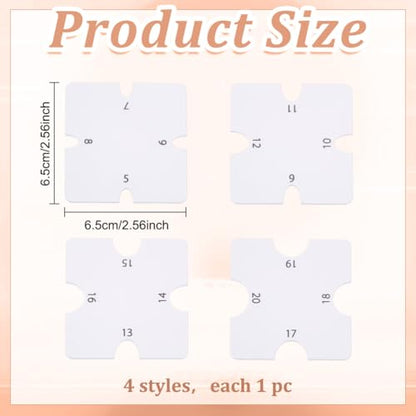 INFUNLY 4PCS White Pottery Foot Rim Shape Tools 2.6x2.6 Inch Acrylic Square Pottery Wheel Rib Tool 0.3~0.6" Diameters Edge Trimming Tools Clay Sculpting Utensil for Carving Clay Shape DIY Ceramics
