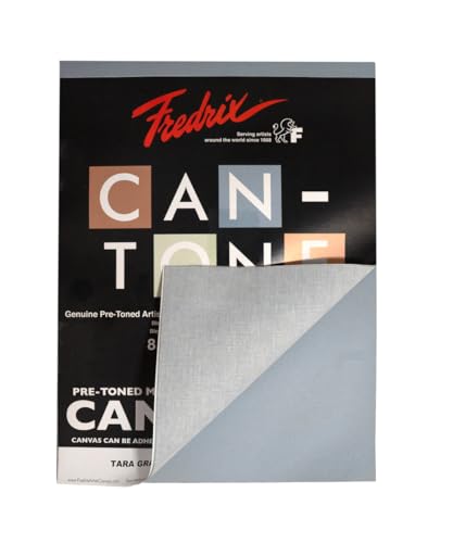 FREDRIX Creative Series Can-Tone Canvas Pad, Gray, 9" x 12" - color: Can-tone Canvas, size: 9" x 12"