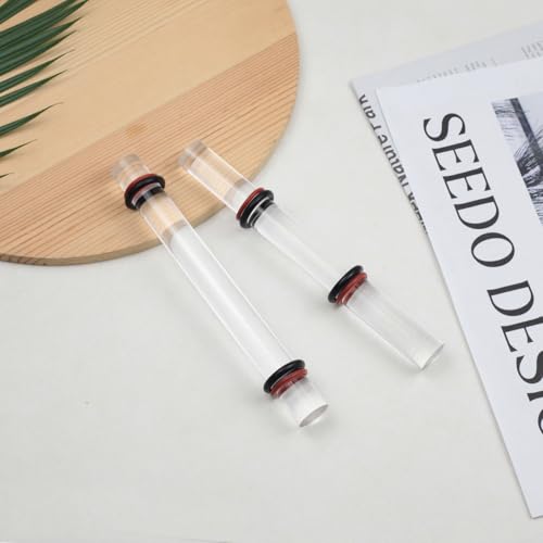 2-Piece Polymer Clay Acrylic Rolling Pin Set – Clear Slab Roller Tools with Thickness Rings for DIY Sculpting & Air-Dry Clay Projects
