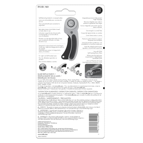 OLFA 45mm Ergonomic Squeeze-Handle Rotary Cutter (RTY-2/DX) - Auto-Retract