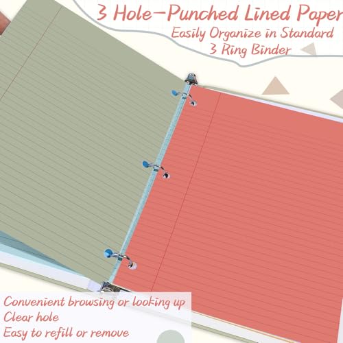 10 Packs 8.5 x 11 inch Top Spiral Notebook with 3 Hole Punched Legal Pads 40 Sheets College Ruled Notepad Hard Cardboard Paper Wirebound Pads for Business School Office Home Supplies (Retro) - color: Retro