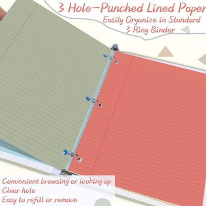 10 Packs 8.5 x 11 inch Top Spiral Notebook with 3 Hole Punched Legal Pads 40 Sheets College Ruled Notepad Hard Cardboard Paper Wirebound Pads for Business School Office Home Supplies (Retro) - color: Retro
