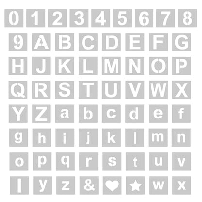 WISYOK 2 Inch 65 Pcs Letter Stencils, Numbers and Alphabet - size: 2 Inch-65Pcs