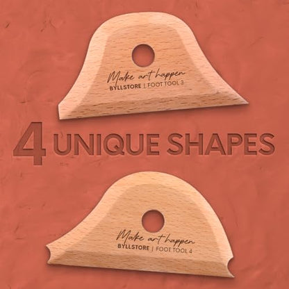 Byllstore Triangle Pottery Ribs | 2 Foot Shaper Tools | Solid Beech Wood | 2-Pack - color: 2 Pack | Triangle Pottery Ribs
