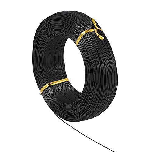 Fashewelry 918 Feet 0.5-0.6mm Aluminum Wire Black Bendable Metal Craft Wire for Beading Jewelry Craft Making - color: Round-22 Guage-Black