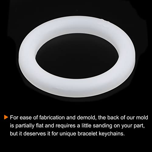 HARFINGTON Bracelet Mold Bangle Ring Mold Silicone Round Epoxy 69mm Wristlet Keychains Mold for DIY Resin Bangle Bracelet Car Key Chain Jewelry Making - size: 64mmx90mm