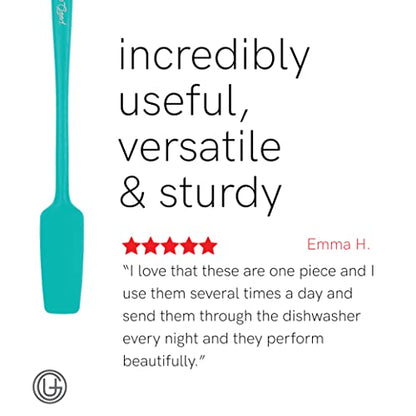 UpGood Silicone Spatula Set 600°F - High Heat Resistant Nonstick, Small and Large Kitchen Spatulas - Flexible BPA Free Professional Grade Cookware - Utensils for Cooking, Baking, Mixing(4 Pcs, Teal) - color: Teal, size: 4 Piece Set