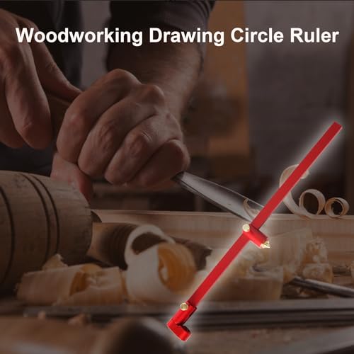 300mm Compass Tool - Large Woodworking Scriber, Circle Marking Gauge (Red) - style: Red-300mm
