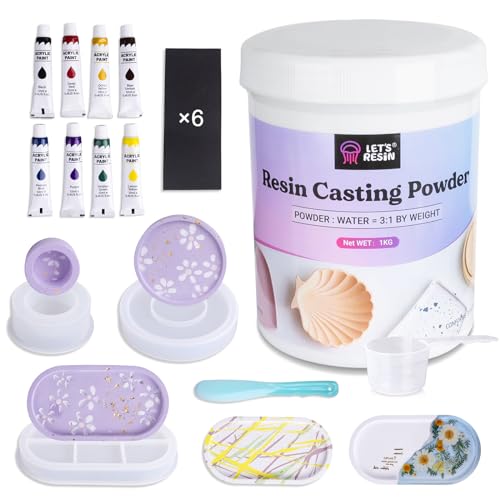 LET'S RESIN Resin Casting Powders Starter Kit,1000g Fast Cured Resin Powder - size: 1000g
