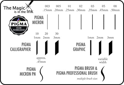 SAKURA Pigma Micron Fineliner Pens, Black, 03 Point, 6 Pack - style: 03 Tip