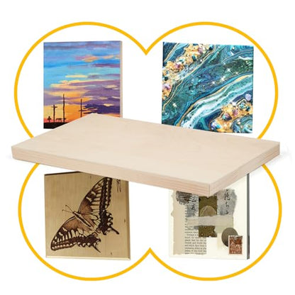 Falling in Art 2 Pack 4x12'' Unfinished Gallery Birch Wood Canvas Panels - size: 4*12 2 Pack
