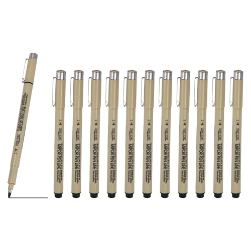 PATIKIL Fineliner Pens, 12 Pcs 3 3mm Fineliner Marker Black Waterproof Ink Archival Drawing Pens Art Supplies Set for Sketching Journaling Scrapbooking Artist Illustration - size: 3 3mm