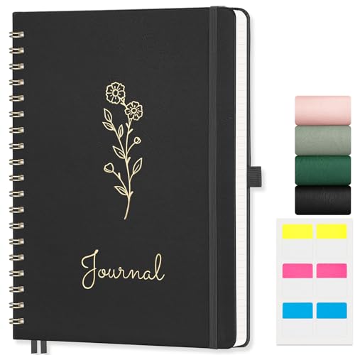 EMSHOI Graph Grid Spiral Journal Notebook, 140 Pages, B5 Size (7.4" x 10") - color: Black, style: B5 Graph