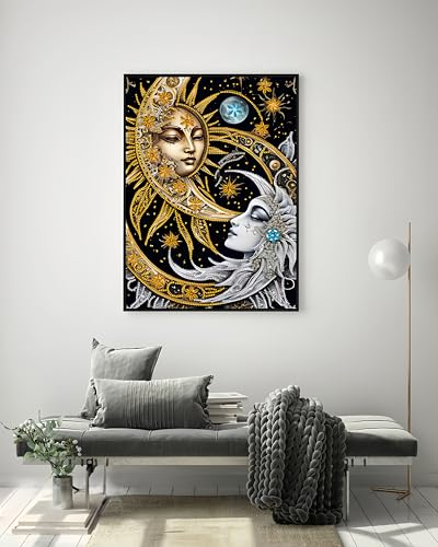 DOTSTART Diamond Art Kits for Adults,Sun and Moon Diamond Paintings Kits - color: EXZ189-1