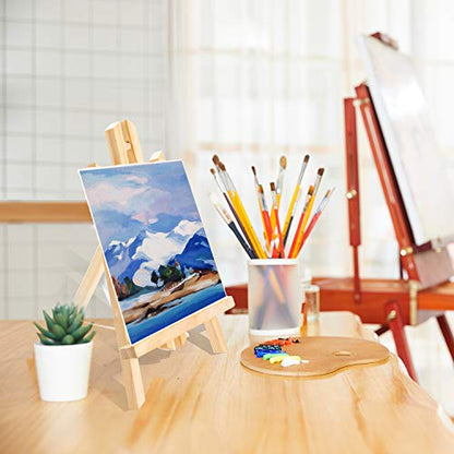 AROIC 20Pack 11.8in Wood Easels,Painting Party Easel,Canvas Holder | Kids Student Tabletop Easels for Painting,Easel Stand for Painting Canvases,Portable Canvas Photo Picture Sign Holder - style: 11.8"-20p
