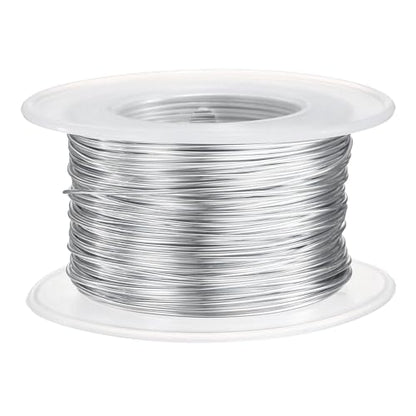 HARFINGTON 20 Gauge Aluminum Craft Wire 0.8mm 98.5ft Flexible Bendable Anodized Metal Jewelry Sculpting Wire for Jewelry Making Modelling Craft DIY, Bright Silver - color: Bright Silver, size: 30M x 0.8mm