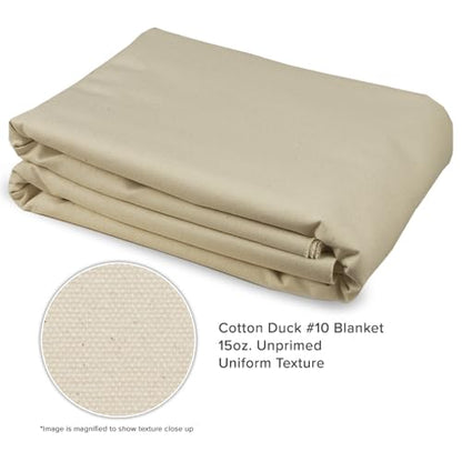 Creative Mark 12 Oz. Cotton Duck Canvas Roll - 84" x 30 Yards - Unprimed, Plain, Solid, Durable, Raw Canvas for Painting - color: 12 Oz., size: 84" x 30 Yards