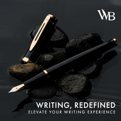 Wordsworth & Black Luxury Fountain Pen Set for Writing, Medium Nib, Black - color: Black Gold, style: Medium Nib