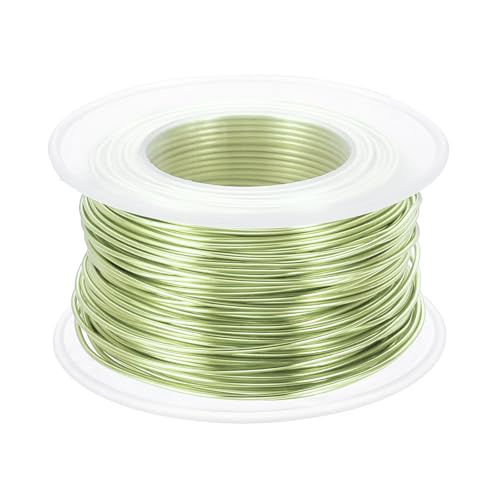 PATIKIL 18 Gauge 1mm Aluminum Craft Wire, 98.4 Ft Metal Wire Armature Bendable Wire for Jewelry Making Metal Wrap DIY, Apple Green - color: Apple Green, size: 1 mm x 30 m