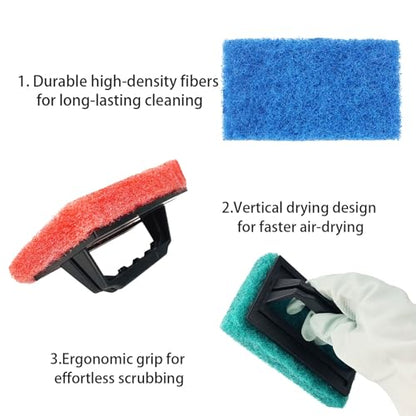 4 Pcs Screen Printing Scrub Pad, Screen Print Ink Scraper with Handle,Screen Print Remover, Screen Printing Accessories for Reclaiming Mesh Screen Cleaner