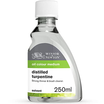 Winsor & Newton Distilled Turpentine, 250ml (8.4-oz) Bottle - color: Distilled Turpentine, style: 8.4-oz Bottle
