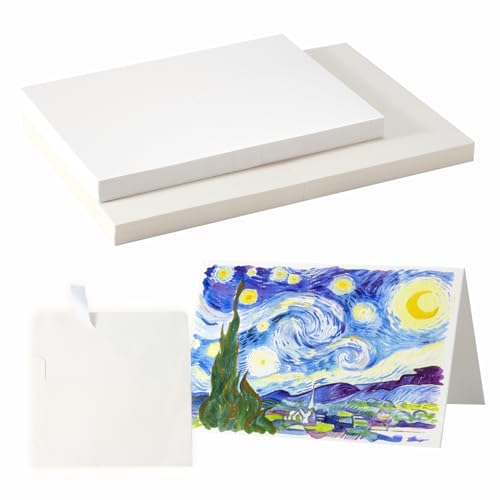 30 Pack Watercolor Cards with Envelopes, 140lb/300GSM 5x7 Cotton Paper in Foldable, Blank Cards and Envelopes for Greeting Cards Birthday Wedding Invitations DIY Thank You Card - size: A7 (5.31x7.28 in) Cards and Envelopes