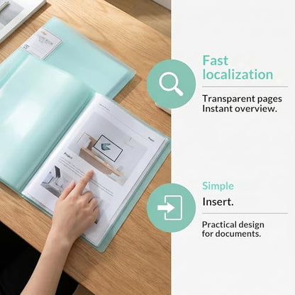 Huacan A3 Diamond Painting Storage Book 30 Pages Portfolio Presentations Folder for 30x40cm Painting,Green - color: Green