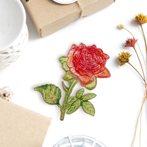 Rose Mold for Polyclay Air Dry Clay Plaster 7x3inch - color: Rose 21-cavity #4949