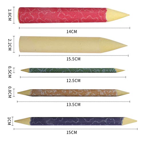 EXCEART 10Pcs Blending Stumps Drawing Tools Rice Paper Colorful Art Blenders Tortillions Stumps Artist Sketch Drawing Tools