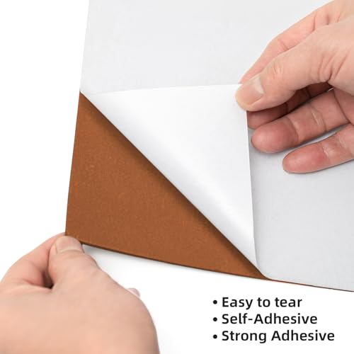 MEARCOOH Self Adhesive Foam Sheets, Brown 9x12 Inch 2mm Sticky Eva Foam Paper for Crafts Cardmaking Photo Frames Classroom Scrapbooking Christmas Crafts (Brown 10 Sheets) (Pack of 4) - color: Brown Self-adhesive, size: 9X12in-2mm (Pack of 4)