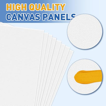 ESRICH 182PCS Acrylic Paint Set with 11.8 in Wooden Easels | 8 x 10 in Canvas Boards, Paint Brushes Canvas Panel Painting Kit for Acrylic Oil Watercolor Beginners - style: 182PCS