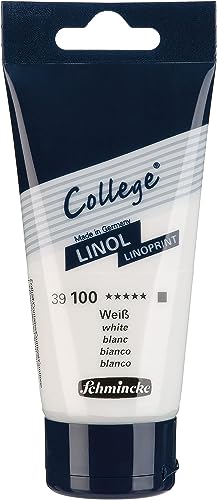 Schmincke College Linol, linoleum printing set with 5 x 75 ml, 84 001 097 | artist's linoleum printing inks in study quality, low-odour linoleum printing ink, even print - size: 12.68 Fl Oz (Pack of 1)
