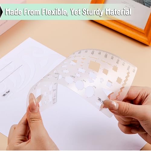 Mr. Pen- Geometric Drawing Template, 2 pcs, French Curve, Plastic Template | Shape Stencils, Geometric Stencils - style: 2 pcs