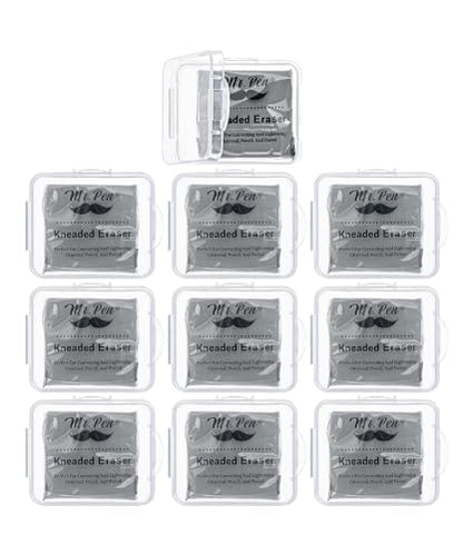 Mr. Pen- Kneaded Erasers, 10 Pack - color: Gray, size: 10 Pack, 2" x 1.77"