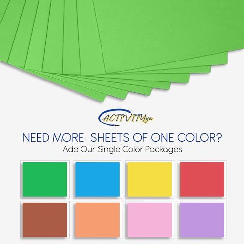 Light Green EVA Foam Sheets, 6 x 9 Inch, 2mm Thick – Foam Paper for DIY Arts and Crafts, School Projects, and More – 8 Pack - color: Lt Green