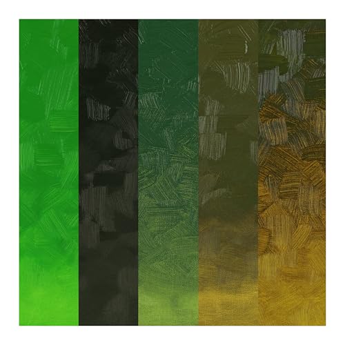 Tusc & Pine Artist Oil Paint - 40 ml Set of 5 - Greens - Non-Yellowing, Rich & Creamy Consistency, Maximum Pigment Load, Small Batch Milled Oil Paints Developed for Professional Artists - color: Greens, size: 6.75 Fl Oz (Pack of 1)