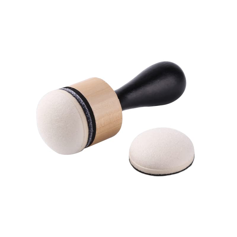 Briartw 36PCS,Mini Ink Blending Tools (12 PCS) with 24 Replacement Domed Foam Pads,Round for Stamp Ink Distressing, Blending, Alcohol Ink, Dabber Tool Applicator and More - color: 12 Handle+24 Domed Foams