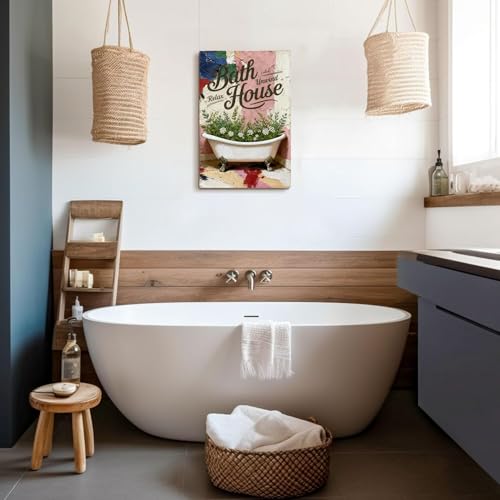 Framed Paint by Numbers Kit for Adults Beginner & Kids Ages 10-13, Bathroom Decor Paint by Numbers with frame, without Easel, DIY Acrylic Number Painting for Adults for Home Decor Gift 8 x 12 Inch - color: XM-OP-F-BathHouse-2030