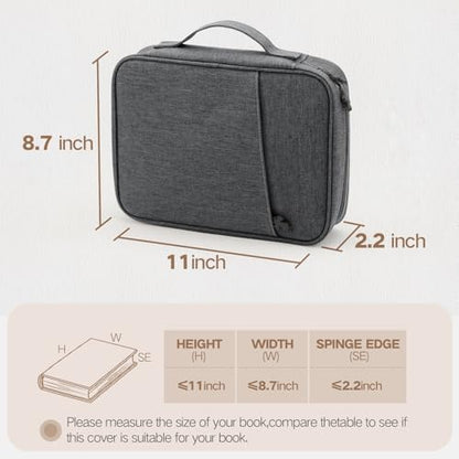 Bible Cover Bag With For Women Men Scripture Study Carrying Book Cover - color: Deep purple