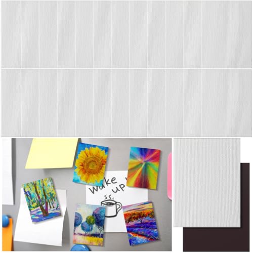 Engrowtic 25 Pcs Mini Magnetic Painting Canvas Panel Mini Canvas Boards for Painting Tile Art for Fridge Locker Art Crafts DIY(Rectangle,3 x 4 in) - size: 3 x 4 in, style: Rectangle