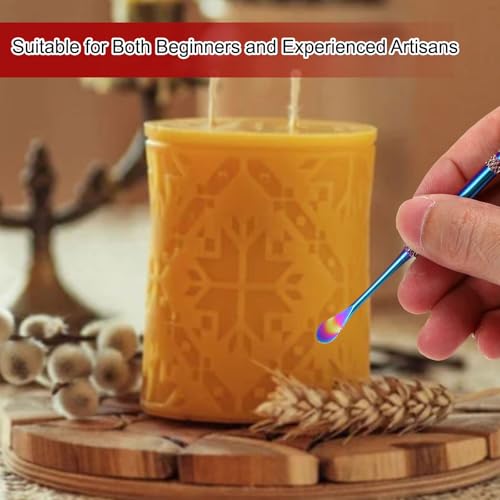 HARFINGTON 22pcs Wax Carving Tool 4.8" Double-Headed Stainless Steel Sculpture Tools Kit Modeling Engraving Sculpting Spoons for Clay Pottery Crafts Shaping, Violet - color: Violet