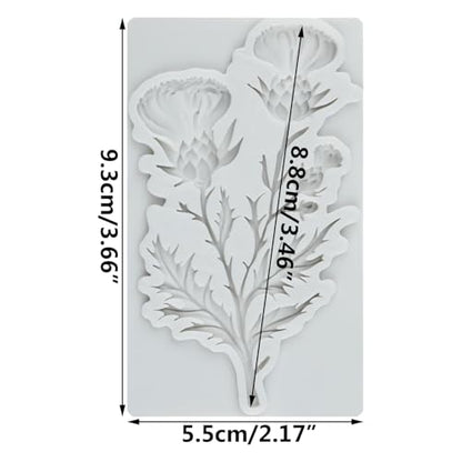 Flower Polymer Clay Molds Flower and Leaf Silicone Mold - color: Style D