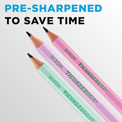 Ticonderoga® Pastel Pencils,2 Soft,Assorted Colors,Pencils,10 Count (Pack of 2) - style: 10 Count Pastel