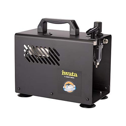 Iwata-Medea Studio Series Smart Jet Pro Single Piston Air Compressor | Oil-Less Piston, Auto Shut-Off, Includes Polyurethane Air Hose