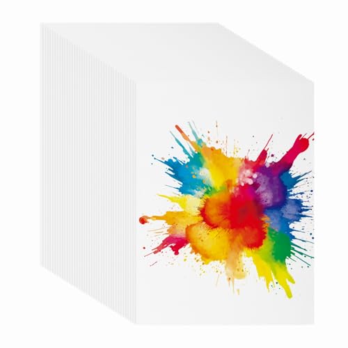 PATIKIL 128 Sheets Cotton Watercolor Paper 140lb/300 GSM Cold Press Water Coloring Paint Paper for Art Painting Watercolor Drawing Artist, 6x12 Inch - size: 6x12 Inch