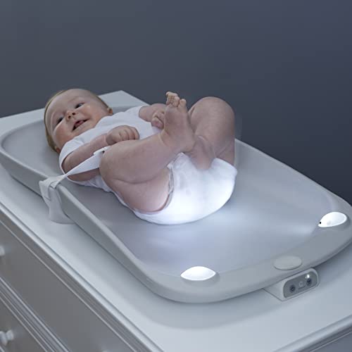 Contours Glow Motion Sensing Light Up Waterproof Wipeable Baby Diaper Changing Pad for Dresser or Table, Adjustable Brightness for Nighttime Change, Easy to Clean Surface, Soft & Comfortable Foam - style: Changing Pad