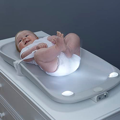 Contours Glow Motion Sensing Light Up Waterproof Wipeable Baby Diaper Changing Pad for Dresser or Table, Adjustable Brightness for Nighttime Change, Easy to Clean Surface, Soft & Comfortable Foam - style: Changing Pad