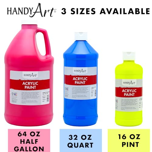 Handy Art Student Acrylic Paint, Burnt Umber, 32 oz Bottle, Semi-Gloss - color: Burnt Umber, size: 32 Fl Oz