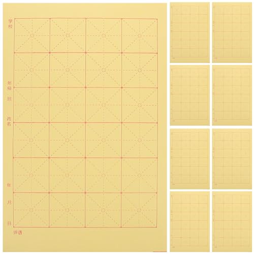 Healifty 150 Sheets Chinese Calligraphy Practice Paper | Grid Xuan-Style Rice Paper for Brush Writing, Chinese Characters, Japanese Kanji Practice and Beginner Calligraphy