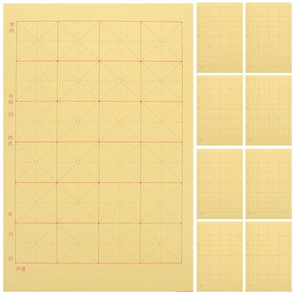 Healifty 150 Sheets Chinese Calligraphy Practice Paper | Grid Xuan-Style Rice Paper for Brush Writing, Chinese Characters, Japanese Kanji Practice and Beginner Calligraphy